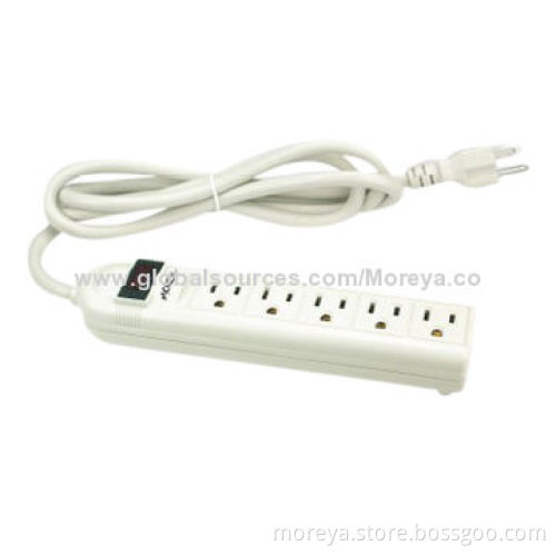American Standard Power Socket with 5 Socket Outlets, Extension Cord and Overload Protector